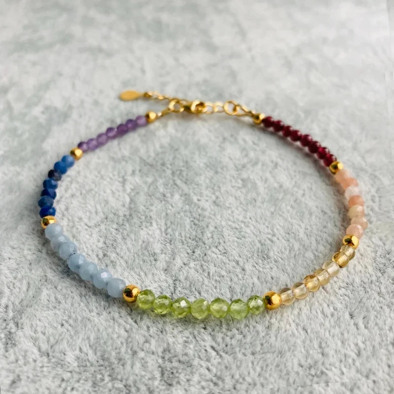 7 Chakra Crystals Healing Gemstone Bracelet Stress Relief Meditation Bracelet Balancing Protection Yoga Bracelet