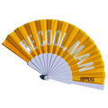 Wholesale Durable Nylon Fabric Folding Hand Fans with Cartoon/Music/Love Designs Custom Logo Printed for Promotional Use