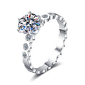1Carat Moissanite Engagement Ring for Women Wedding Bridal Ring Eternity 925 Sterling Silver Solitaire Ring for Her