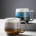 Wholesale Japanese Style Reactive Glazed Office Cup Personality Kiln Change Ceramic Coffee Mugs