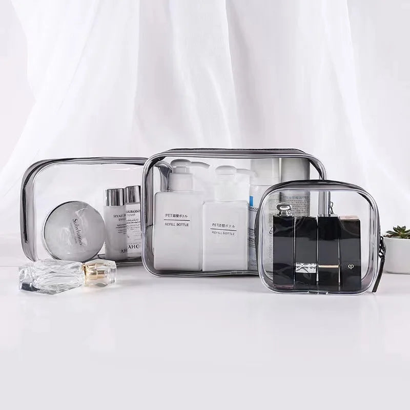 Clear Cosmetic Bag Waterproof PVC Carry Pouch Bag Portable Cosmetic Makeup Organizer Bag