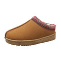 Women's Closed Toe Winter Autumn Faux Suede Plush Fur Anti-Slip Comfort Warm Indoor Outdoor for