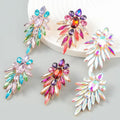 Kaimei 2022 New Earrings Exaggerated Big Multi-layer Diamond Earrings Women's Colored Diamond Fashion Crystal Earrings
