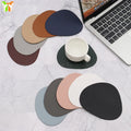 Coaster Leather Desk Cup Mat Dining Table Cup Pad Mat Mug Custom Oil Edge Tea Cup Table Mats