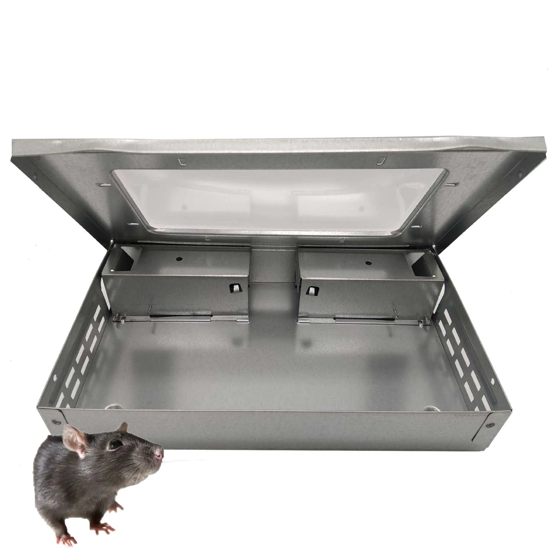 Solid Steel Live Catch Mouse Trap Metal Rat Trap