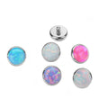 Children's Classic Titanium Bezel Selt Threaded Nose Lip Piercing Ends Opal Dermal Surface ASTM F136 for Weddings Engagements