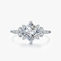 Ailmay Real 925 Sterling Silver Elegant Romantic Princess Square AAAAA Dazzling CZ Rings for Women Luxury Wedding Jewelry Gift