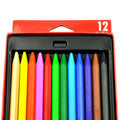 12 Colors Fully Utilized Environmentally Friendly Long Triangle Paint Palm Grip Plastic Crayons Color Pencil for Artist Painting