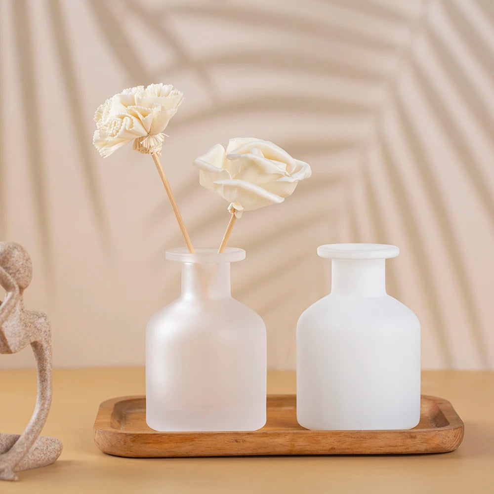 50ml 100ml 150ml 250ml Aroma Air Freshener Reed Diffuser Bottles Custom Diffuser Bottle Perfume Bottles Wooden Lid