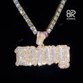 10k Solid Gold VVS Moissanite Letter Pendant Hot Sale Popular Round Brilliant Cut Custom Necklace Pendant