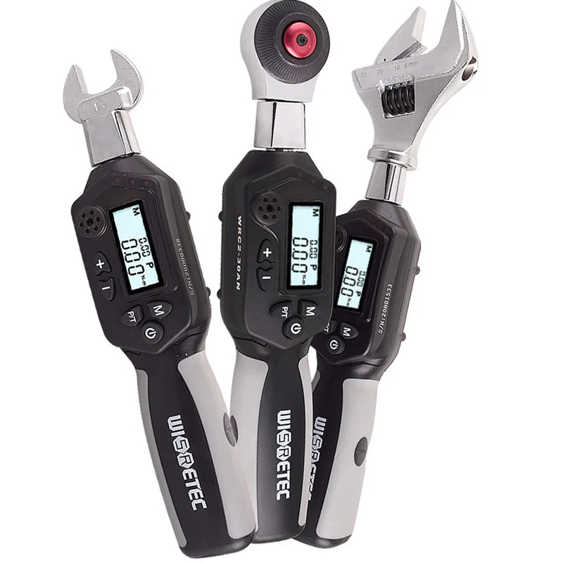 High Exactness Precision 1/4 3/8 1/2 Electronic Tool 0.3-100Nm Adjustable Ratchet Socket Preset Digital Display Torque Wrench