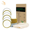 Eco-friendly 3.15" Round Soft Reusable Bamboo Terry Makeup Remover Pads Laundry Bag Facial Wash Pads for Women