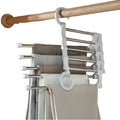 Factory Wholesale Multifunctional Pants Rack Hanger 5 Tube Folding 9 Tube Double Storage Holders for Pants Towels Scarves Bags