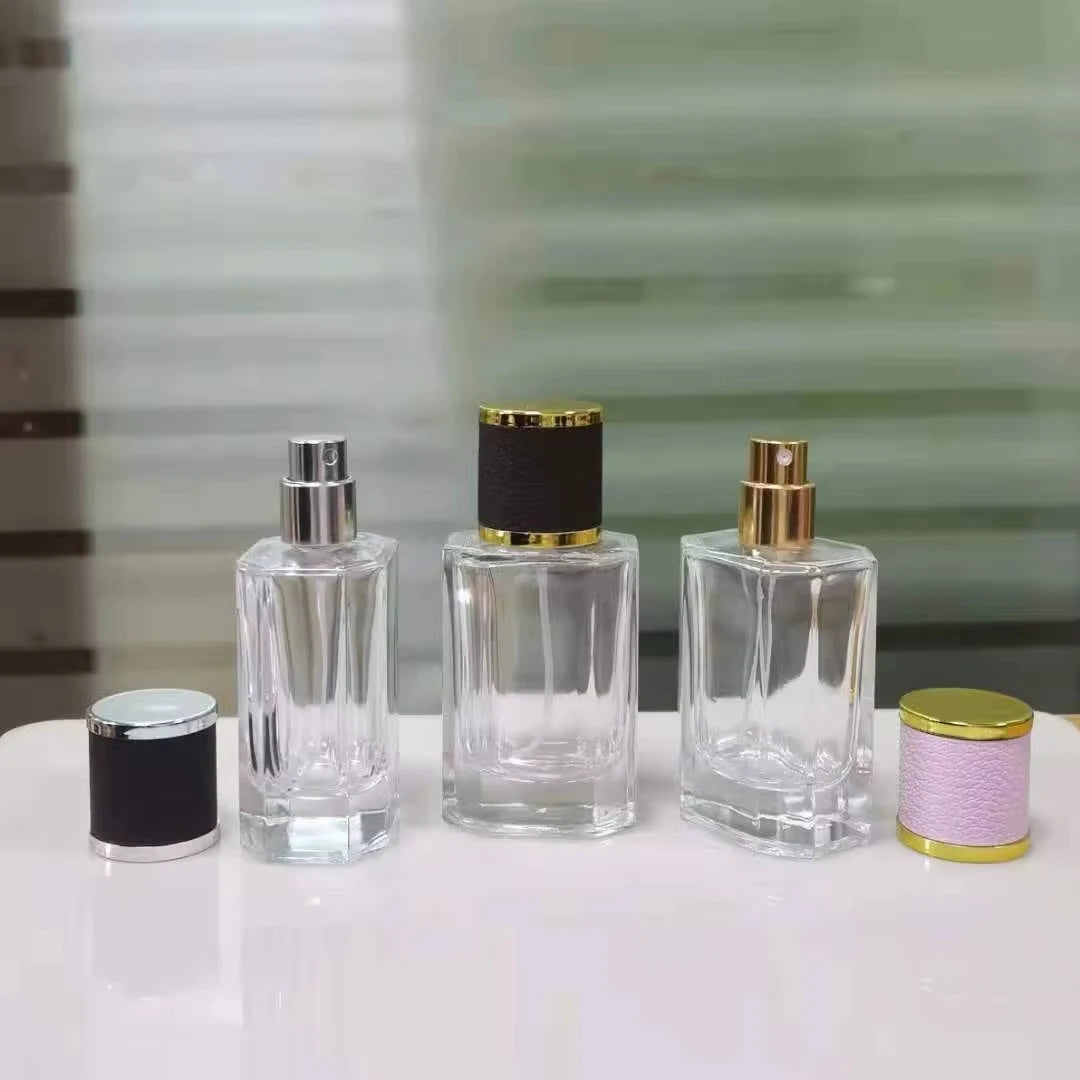 40ml  Shaped Glass Empty Perfume Bottles Spray Atomizer Refillable Bottle Scent Case with Travel Size Portable