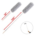 Jesun Portable Magic Duster 245cm Max Length Feather Head Flexible Soft Spin Cleaning Duster Removable for Ceiling Cleaning