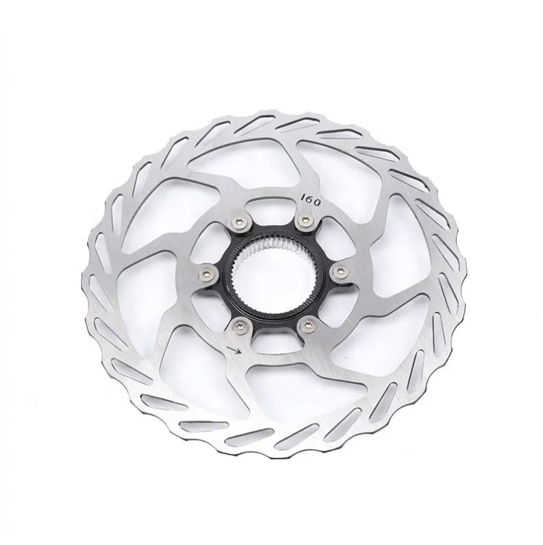 NUTT RS6 160mm Stainless Steel Bicycle Disc Brake Rotor Heat Dissipation Center Lock for MTB Road Mountain Bike and BMX