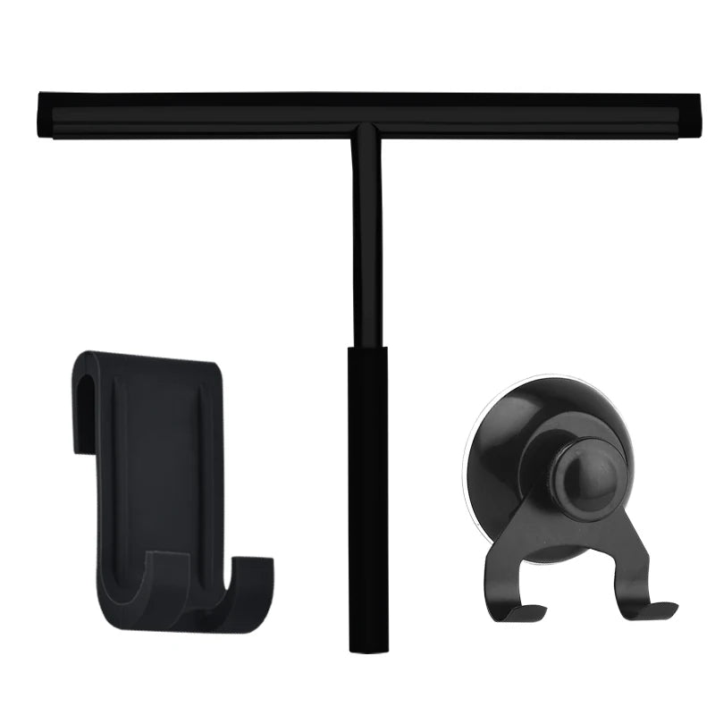 Stainless Steel Shower Squeegee Window Glass Wiper Silicone Glass Car Scraper Cleaning Mirror Bathroom Cleaning Tools