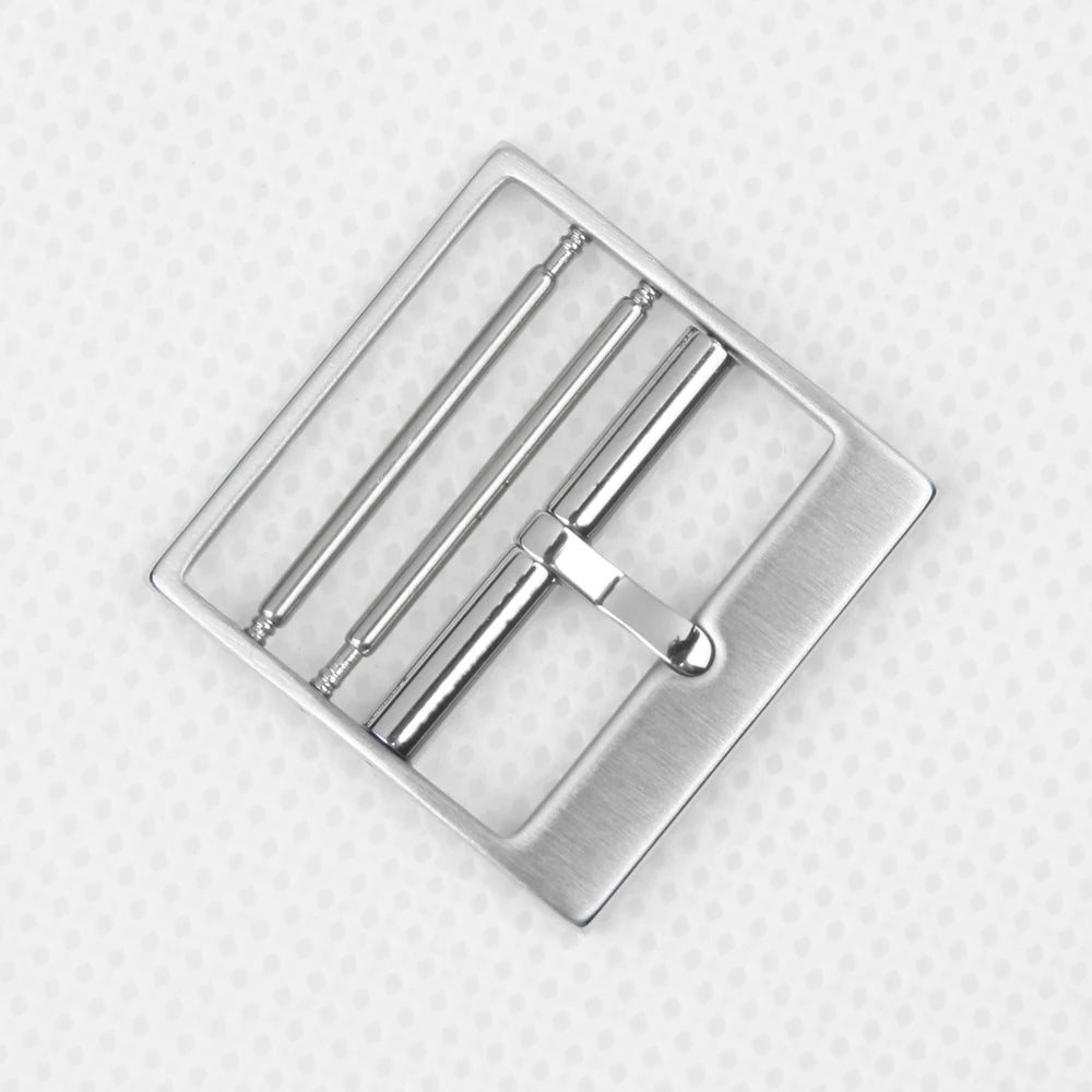 OEM&ODM Silver Watch Buckle 304L Adjustable Brushed Stainless Steel Watch Bands Clasp