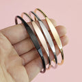 INS Popular  Minimalist 18K Gold Plated Stainless Steel C Shaped Cuff Bracelet Bangle
