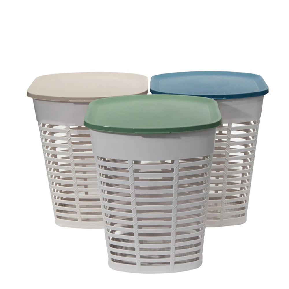 New Design Large Plastic Storage Clothes Laundry Basket with Lid