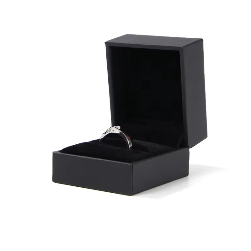 Wholesale Leather Paper Gift Box Printed Custom Paper Cardboard Jewelry Packaging Jewellery Ring Box