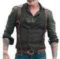 Black Brown Gray Men Waistcoat Suits Casual Man Wedding Banquet Business Formal Custom Patchwork Vest Blazer
