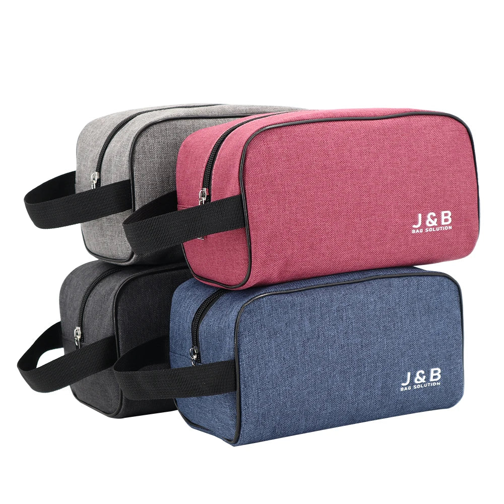 portable foldable Multi-function canvas Polyester Material cosmetic storage bag square beautiful makeup Pouch with zipper