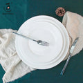 DianTong Fine Custom Wedding Charger Plates White Porcelain Eco-Friendly Round Dinner Sets for Restaurants