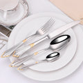 Stainless Steel Knife Fork Spoon Western Flatware Gold Cutlery Set Gold Cutlery