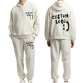 Factory High Quality Casual Knit Pullover Sweatshirt Hoodie Sweatpants Set Custom Logo Heavyweight Jogging Set Tracksuit