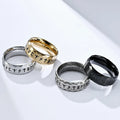 Stainless Steel Nordic Viking Text Rune Ring 18K Gold Plated for Men Simple Fashion Jewelry Factory Wholesale Vikingar Northman