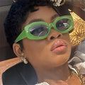 Wholesale Sunglasses Uv400 Suppliers New Fashion Small Frame Cat Eye Shades Retro 2025 Women Trendy Green Sunglasses