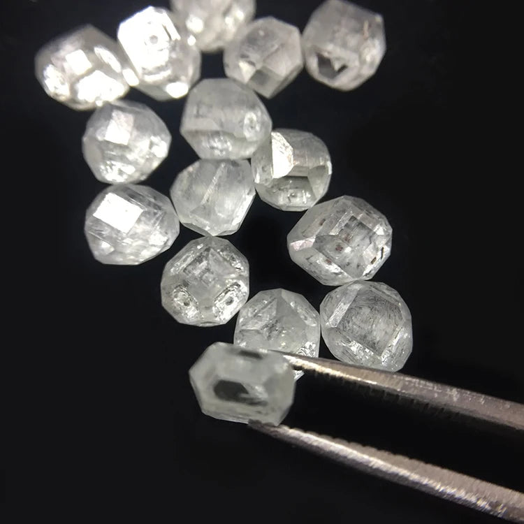 0.5-1.0ct White Rough Diamond Lab Grown Hpht Rough Diamond Uncut Vvs Diamond