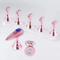 5pcs Magnetic Nail Stand for Press False Nail Practice Holder with Reusable Putty Nail Beginner DIY