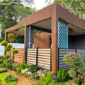 6 Feet High Decorative Privacy Horizontal Wood Plastic Composite Fence Board 8x8 Garden Fence Panels with 3D Modeling Service
