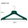 20 Pcs/ctn Green Flocking Flexible Injection Plastic Suit Hanger Chrome Silver Hook 42cm Wide Shoulder Pants Bar Eco-friendly