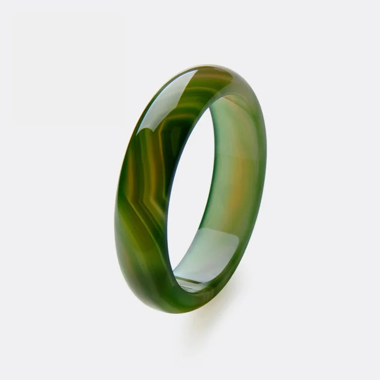 Genuine Natural Green Jade Bangle Bracelet Jasper  Hand-Carved Amulet Gifts for Women Bracelet Jewelry