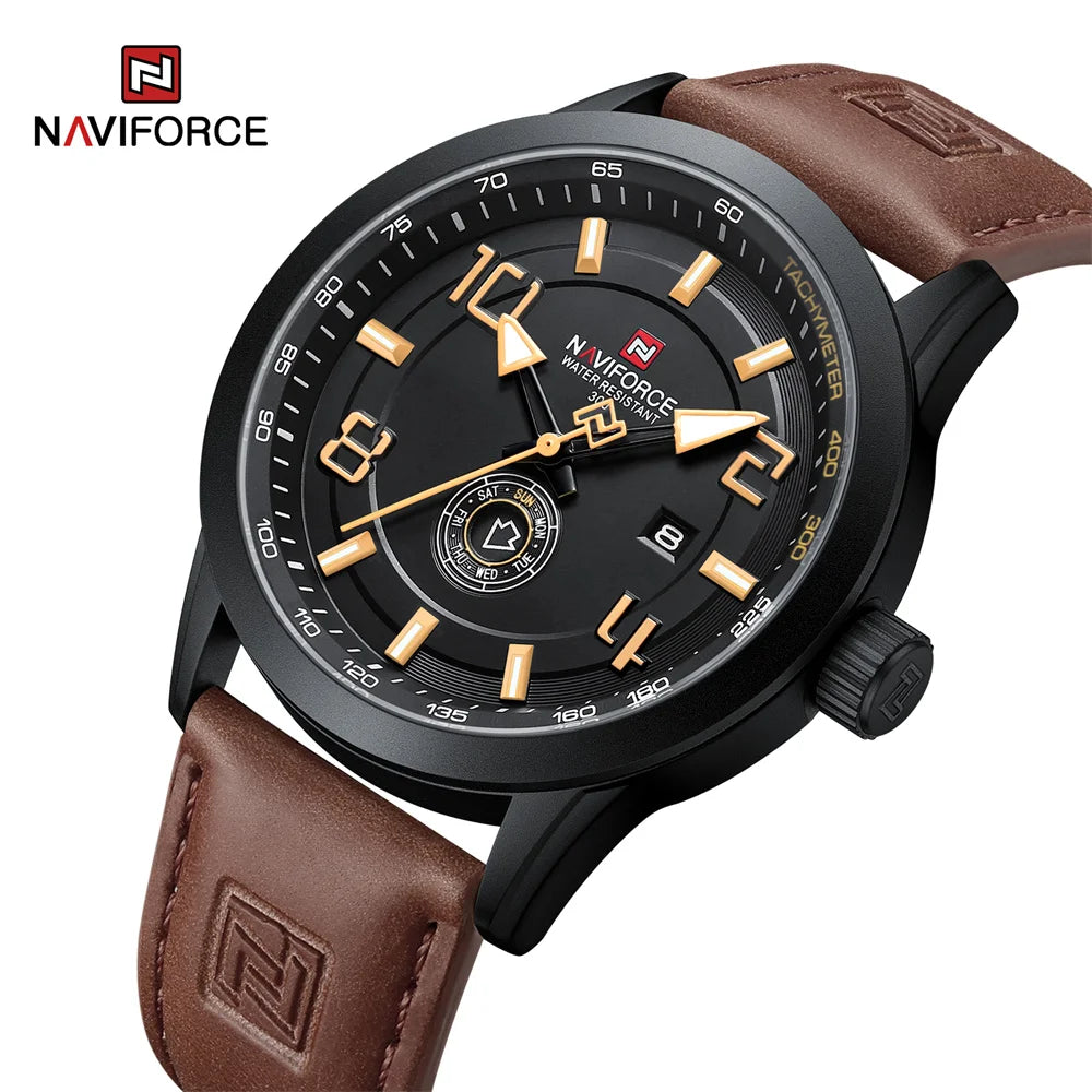 NAVIFORCE 9229 BYBN Big Dial Men Wrist Watches Luxury Business Wholesale Factory Custom Logo Leather Band Male Watch for Men OEM