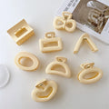 Jewelry Creamy White Hair Grab Sweet Bow Love  Geometric Clip Hairpin
