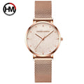 HANNAH MARTIN WATCH FACTORY Women's Luxury Rose Gold Dial Quartz Minimalist Wrist Watch HM-MS36 Custom Logo Waterproof Watch