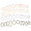 Gold Plated Metal Geometric Hollow Frame Bezel Border Molds UV Epoxy Resin Molds DIY Round Pendants