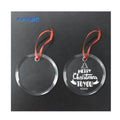 Customized Clear Sublimation Blank Crystal Glass Christmas Ornaments