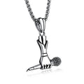 Jewelry Wholesale 2023 Punk Creative Male and Female Singer Mini Microphone Rock Hip-Hop Necklace Personalised