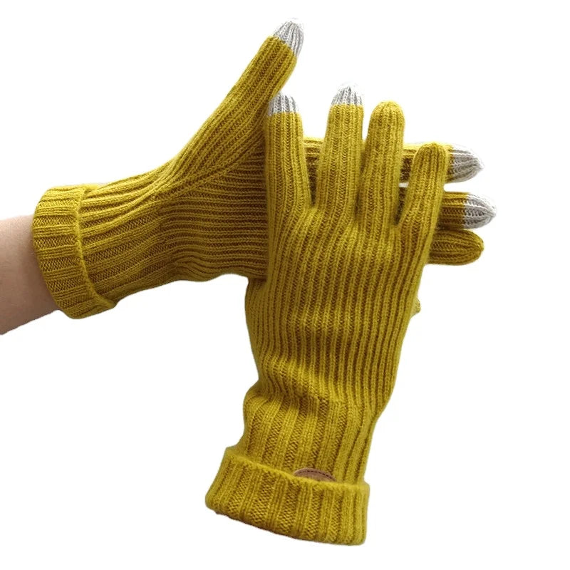 Sample Support Fashion Women/Men Custom Cashmere Gloves Touch Screen Gloves for Winter