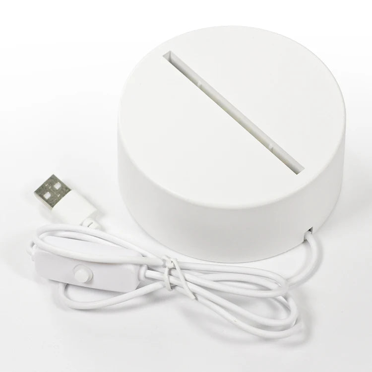 American Modern ABS Base LED Night Light Single Color with Touch Switch USB Powered Night Lamp