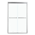 48" X 76" Shower Door Clear Tempered Glass Framed Shower  Glass Framed Double Sliding  Shower Door Bathtub Screen