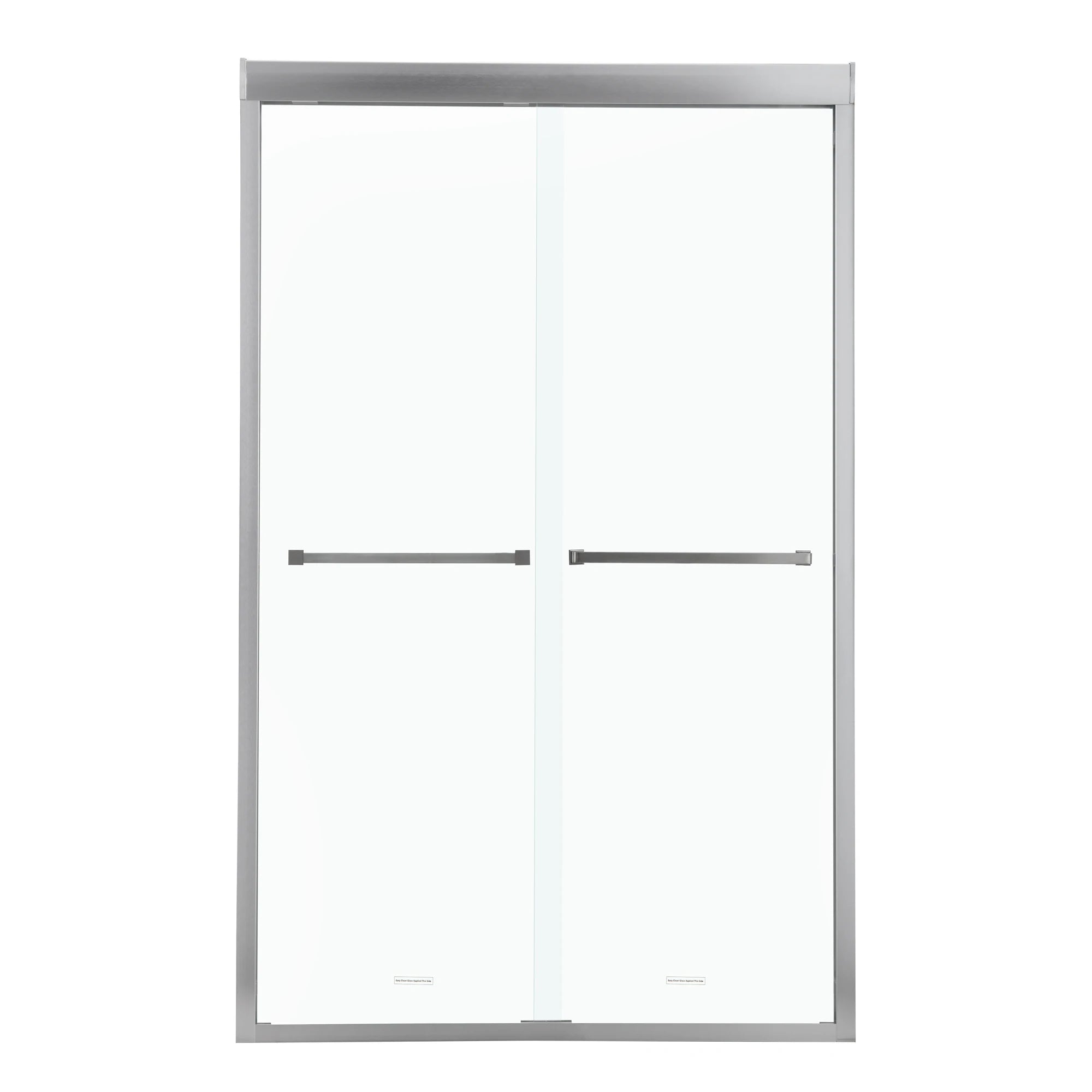 48" X 76" Shower Door Clear Tempered Glass Framed Shower  Glass Framed Double Sliding  Shower Door Bathtub Screen