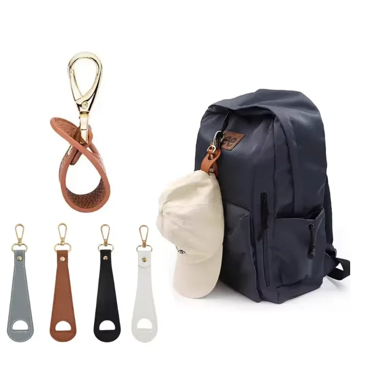 Travel Hat Clip Leather Simple Golf Baseball Hat Clip Summer Hat Strap Towel Glove Storage Wallet Buckle