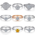 Fine Jewelry Women Silver Rings Rhodium Plated Tarnish Free Iced Out 925 Sterling Silver Women Engagement Wedding Rings