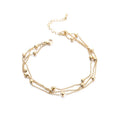 Multilayer Beads Stainless Steel Anklets and s Foot Jewelry Rose Gold Anklet s for Women